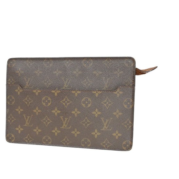 LOUIS VUITTON Pochette Homme Clutch Hand Bag Monogram Leather BN M51795 02HB680 - Picture 1 of 13